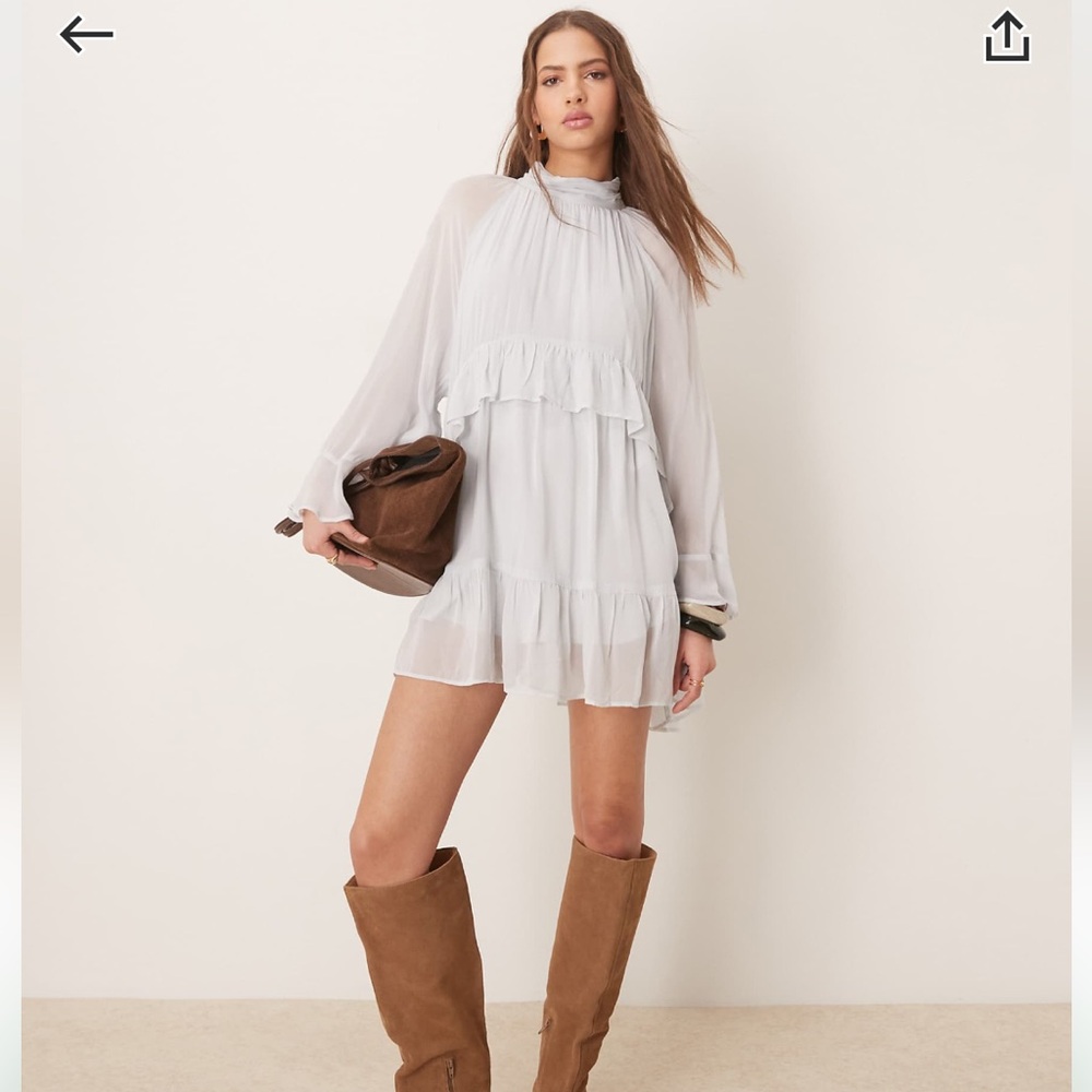 NWT ASOS DESIGN Ruffle Mini Dress